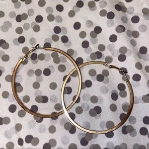 Large gold hoop earrings